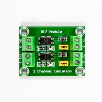 PC817 2 Channels Optocoupler Isolation Module - 1