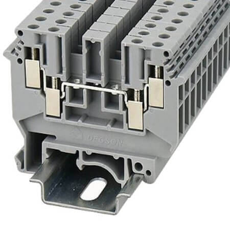 PCDK4-01P-11-00AH DIN RAIL T.B.4mm² SCREW GRAY 2IN2OUT - 1