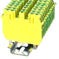 PCDK4-PE-01P-1Y-00AH DIN RAIL T.B.4mm² SCREW GREEN-YELLOW 2IN2OUT - 1