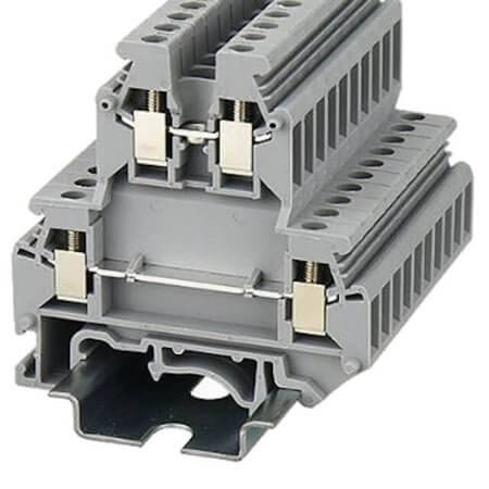 PCKK2.5-01P-13-00AH DIN RAIL T.B.2.5mm² SCREW BLACK 2IN2OUT - 1