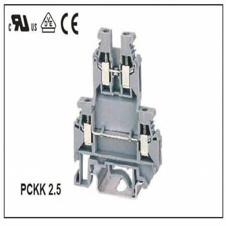 PCKK4-01P-11-00AH DIN RAIL T.B.4mm² SCREW GRAY 2IN2OUT - 1