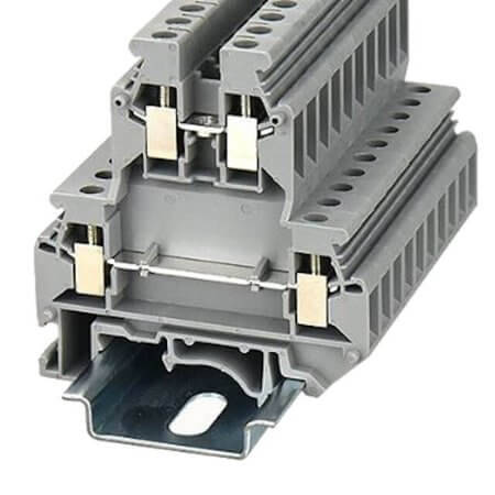 PCKK4-01P-16-00AH DIN RAIL T.B.4mm² SCREW RED 2IN2OUT - 1