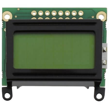 PCM0802A-FL-YBS-03 LCD CHARACTER 8X2 STN POSITIVE YELLOW GREEN 5V - 1
