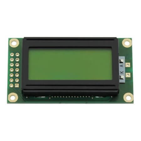 PCM0802B-FL-YBS-01 LCD CHARACTER 8X2 STN POSITIVE 5V - 1