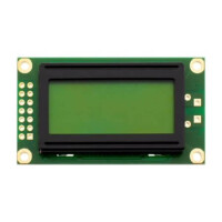 PCM0802B-RN-YBS-02 LCD CHARACTER 8X2 STN POSITIVE 5V - 1
