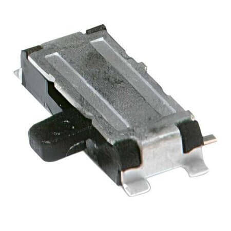 PCM12SMTR SWITCH SLIDE 1P2T 300mA 6V On-On SMT R/A - 1
