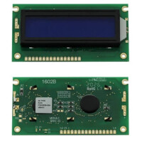 PCM1602B-NS(W)-BBW LCD CHARACTER 16X2 STN NEGATIVE BLUE 5V - 1