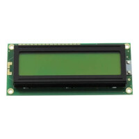 PCM1602K-FL-YBS-01 LCD CHARACTER 16X2 STN YELLOW GREEN 5V - 1