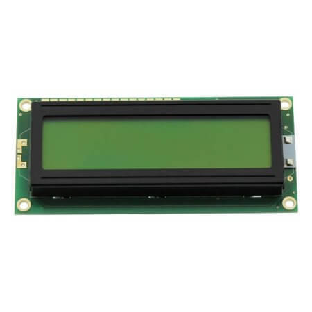 PCM1602K-FL-YBS-01 LCD CHARACTER 16X2 STN YELLOW GREEN 5V - 1