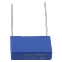 PCX2 335 MS223 CAP.POL.22nF 275VAC 15MM 10% X2 MKP BOX TB PILKOR - 1