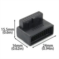 PH19B USB 3.0 19P20P Adaptör Siyah - 2