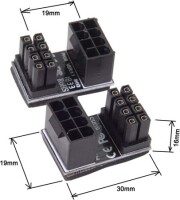 PH36B ATX 8 Pin Adaptör ATX 8 Pin Dişi 8 Pin Erkek 180 Derece Açılı Adaptör - 4