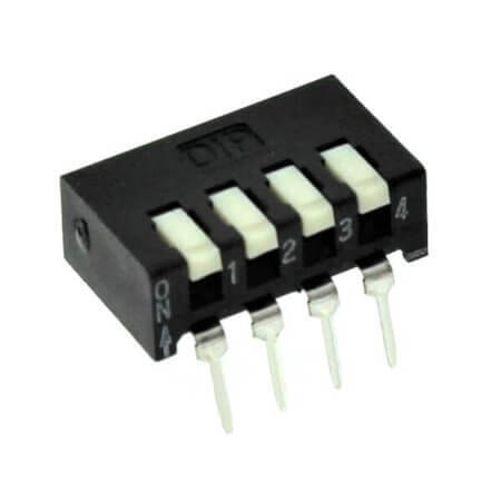 PI040900 SWITCH DIP 4 Pos. THT R/A - 1
