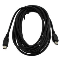 PIA17MINI5P-M/M-3M-B CONNECTOR CABLE MINI USB M/M 5P 28AWG 3MT - 1