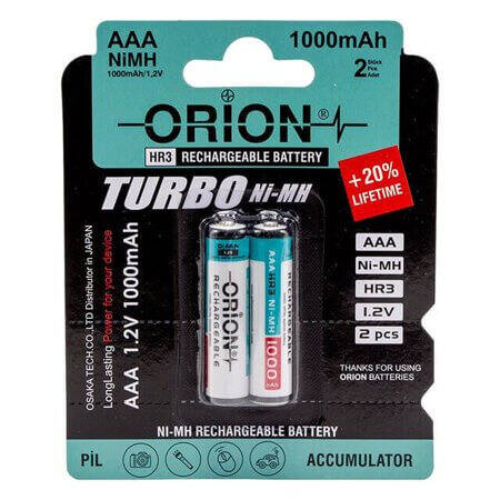 PİL ŞARJLI AAA 1000 B2 ŞARJLI PİL NI-MH AAA 1.2V 1000MAH BLISTER 2Lİ - 1