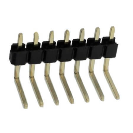 PIN HEADER-2.54-1X7-R PIN HEADER 2.54MM 7PIN(1X7) THT R/A ABC 3X6X6.50MM - 1