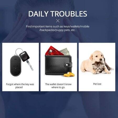 Pink Triangle Smart Mini GPS Tracker Anti-Lost Waterproof Bluetooth Tracer With CR2032 Battery - 4