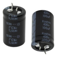 PK3J-400V101MM350 CAP.EL.100uF 400V 22x35 105C SNAP-IN KOSHIN - 1