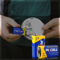 PKCELL 6F22 9V yüksek kaliteli kare karbon-çinko Pil - 5