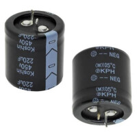 PKPH-450V221MO300 CAP.EL.220UF 450V 30X30MM 105C 5000Hrs - 1