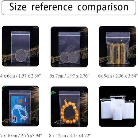 Plastic Bags 8x12cm Jewelry Ziplock Zip Zipped Lock Reclosable Poly Clear Packaging Bags (100pcs/bag) - 3