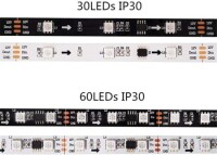 Plastik Kapaklı 12V WS2811 RGB5050 Siyah SMD LED Şerit 144 LED/Metre Esnek 5 Metrelik Makara IP67 - 3