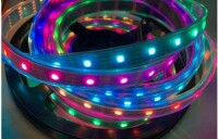 Plastik Kapaklı 5V SK9822 APA102C RGB5050 Siyah SMD LED Şerit 60 LED/Metre Esnek 5 Metrelik Makara IP67 - 2