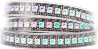 Plastik Kapaklı 5V WS2813B RGB5050 Siyah Esnek 1M SMD LED Şerit 144 LED/Metre IP67 - 1