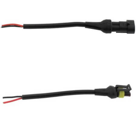 PLUG TO TAB HOUSING-2PIN CONN.2PIN(1x2) 6MM CABLE L:340MM MALE FEMALE COVER - 1