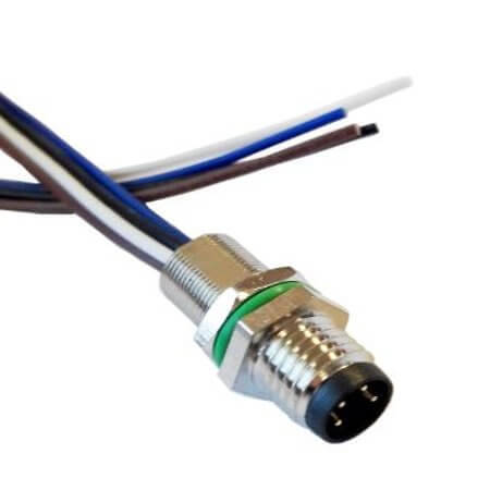 PMM08BAM04001 CONN.MICRO MICRO JACK M8 4P MALE REAR MOUNT TYPE - 1