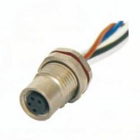 PMM08FAF04001 CONNECTOR MICRO JACK M8 4P FEMALE FRONT MOUNT TYPE - 1