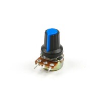 Potentiometer Knob Rotary Switch Cap Inner 6mm External 15mmx17mm Blue Color - 2