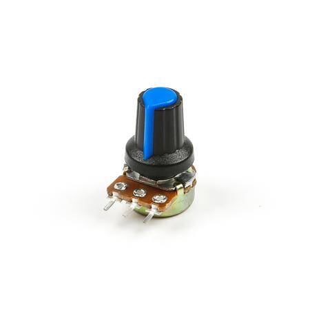 Potentiometer Knob Rotary Switch Cap Inner 6mm External 15mmx17mm Blue Color - 2