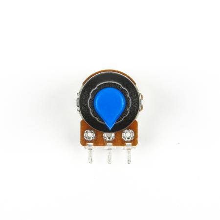 Potentiometer Knob Rotary Switch Cap Inner 6mm External 15mmx17mm Blue Color - 3