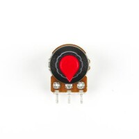 Potentiometer Knob Rotary Switch Cap Inner 6mm External 15mmx17mm Red Color - 2