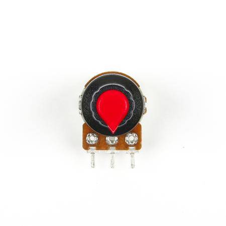 Potentiometer Knob Rotary Switch Cap Inner 6mm External 15mmx17mm Red Color - 2
