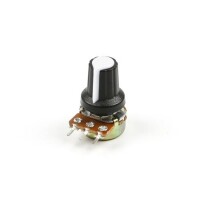 Potentiometer Knob Rotary Switch Cap Inner 6mm External 15mmx17mm White Color - 2