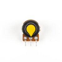 Potentiometer Knob Rotary Switch Cap Inner 6mm External 15mmx17mm Yellow Color - 2