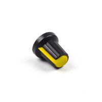 Potentiometer Knob Rotary Switch Cap Inner 6mm External 15mmx17mm Yellow Color - 4