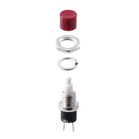 PS1024ARED SWITCH PUSH BUTTON 125V 3A SPST-NO - 1
