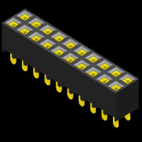 PS1S68-209GB-L FEMALE HEADER 18PIN(2x9) 2.54mm THT V/T TRAY - 1