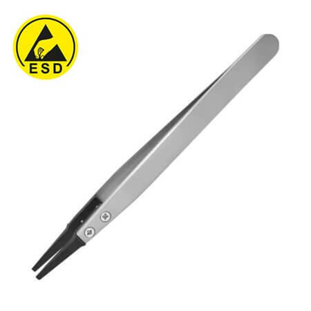 PTZ-46 TWEEZER CIMBIZ ESD KARE UÇLU 2.3MM 125MM DÜZ TİP - 1