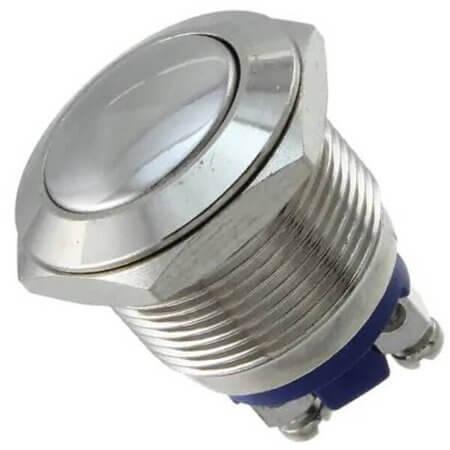 PV1S640NN SWITCH PUSH BUTTON 2A 48VDC OFF-(ON) METAL CAP - 1