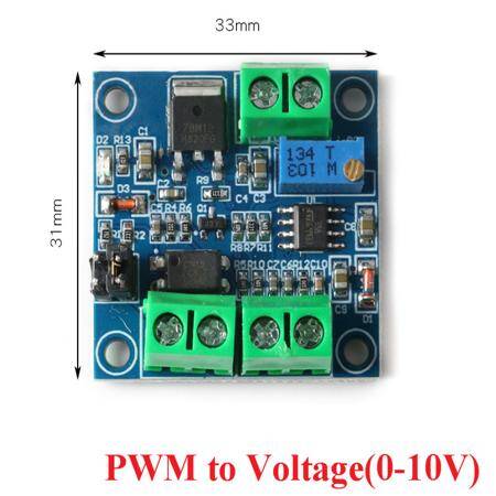 PWM to Voltage Converter Module 0%-100% to 0-10V Digital to Analog Signal PWM Adjustable Power Module - 1
