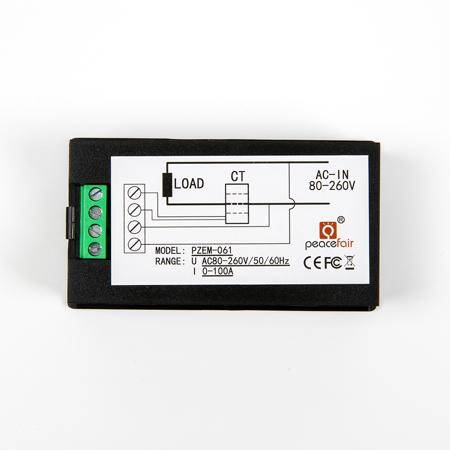 PZEM-061 AC80-260V 100A Yakın CT'li Gerilim Akım Watt Güç Enerji Ölçer - 2