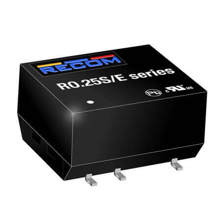 R0.25S-1205/E-R DC/DC CONV 0.25W 12VDC 5VDC 50mA SMD5P - 1