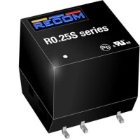 R0.25S-2424-R DC/DC CONV 0.25W 24VDC 24VDC 10.4mA SMD5P - RECOM