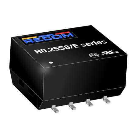 R0.25S8-0505/E DC/DC CONV 0.25W 5VDC 5VDC 50mA SMD8P - 1