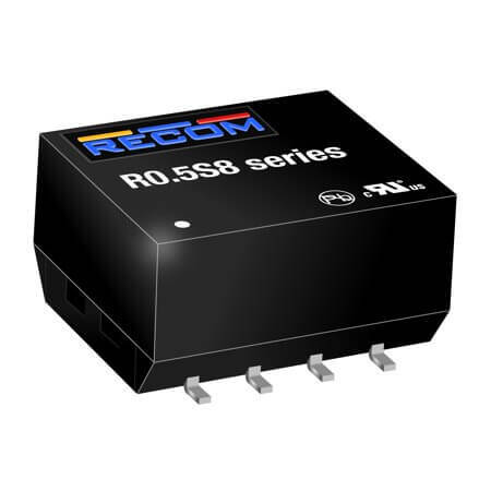 R0.5S8-2405 DC/DC CONV 0.5W 24VDC 5VDC 100mA SMD8P - 1