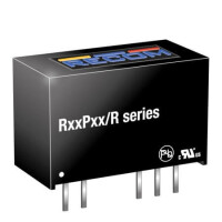 R09P09D/P/R6.4 DC/DC CONV 1W 9VDC +/-9VDC +/-55mA SIP7 - 1